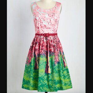 Modcloth Festive Frondescence Dress